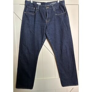Gap Original Fit 1969 Branded Button Fly Blue Jeans Men's Straight Leg‎ Size 32r